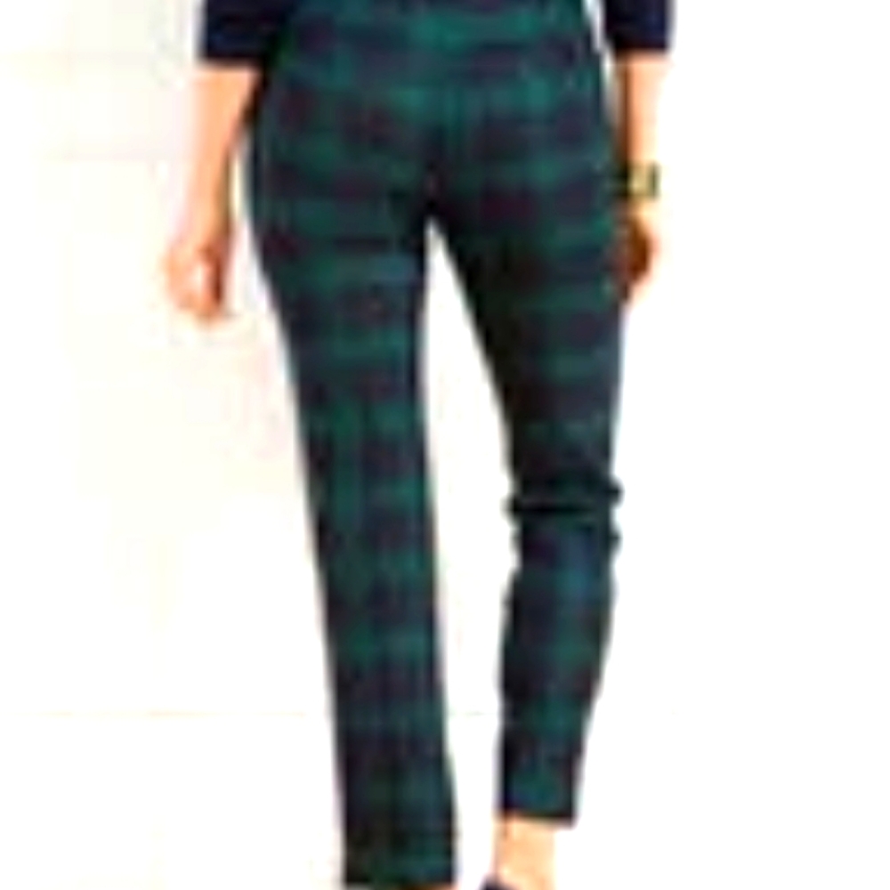 Talbots Hampshire Ankle Pants - Blackwatch Plaid